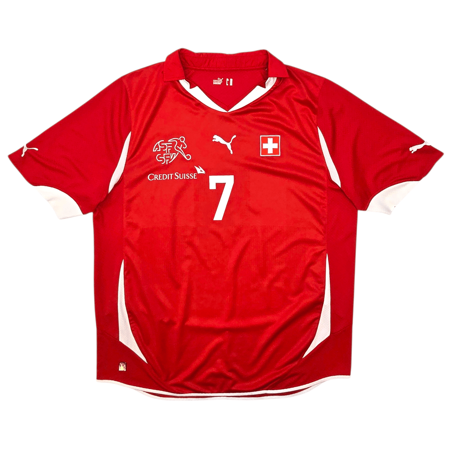 2010/12 Switzerland Home Football Shirt (2XL) Puma #7 Barnetta (Signed)