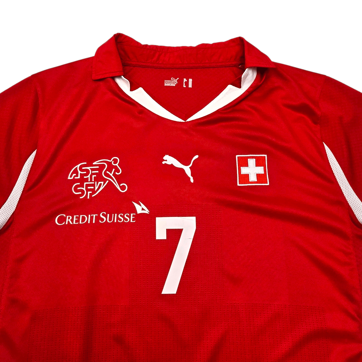 2010/12 Switzerland Home Football Shirt (2XL) Puma #7 Barnetta (Signed)