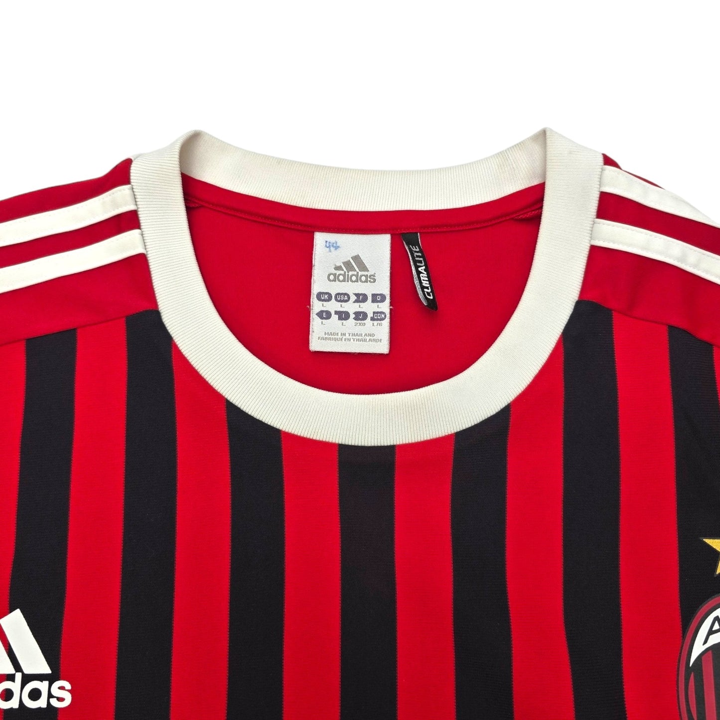 2011/12 AC Milan Home Football Shirt (L) Adidas #11 Ibrahimovic