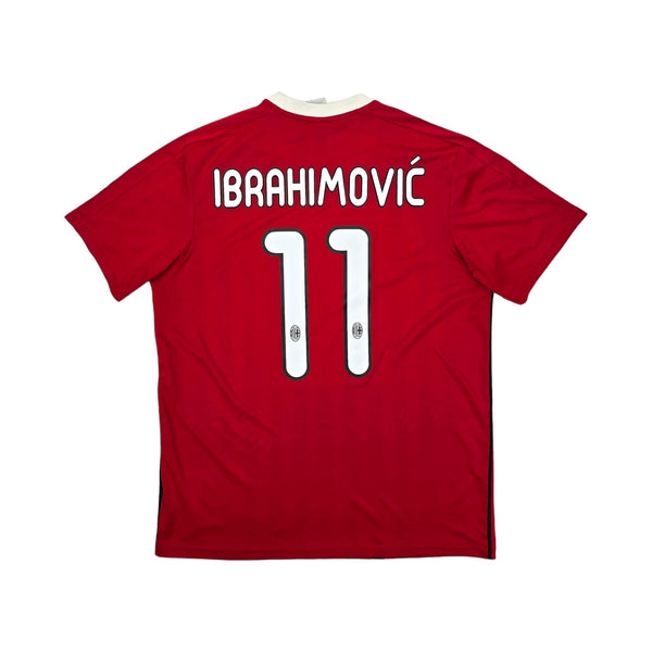 2011/12 AC Milan Home Football Shirt (L) Adidas #11 Ibrahimovic