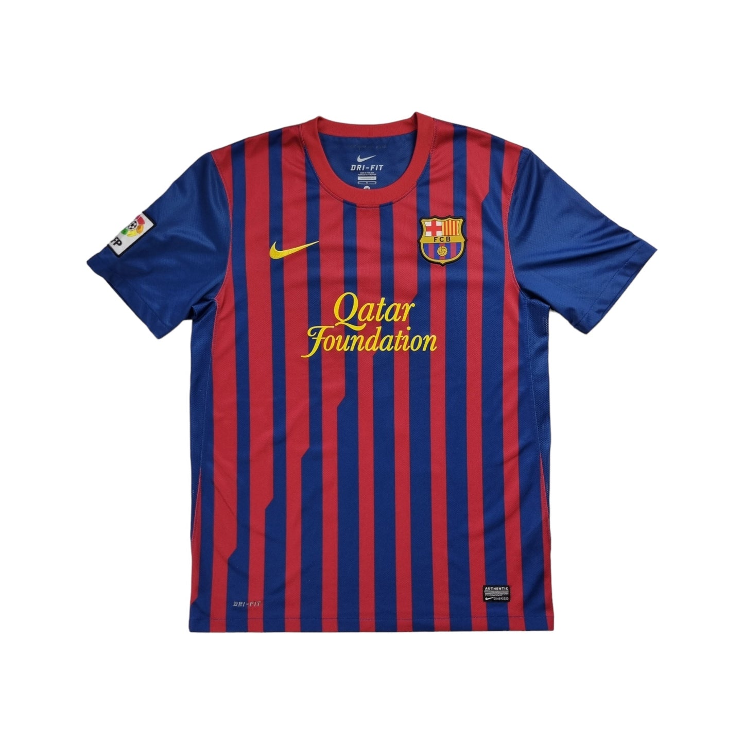 2011/12 Barcelon Home Football Shirt (M) Nike #7 Villa