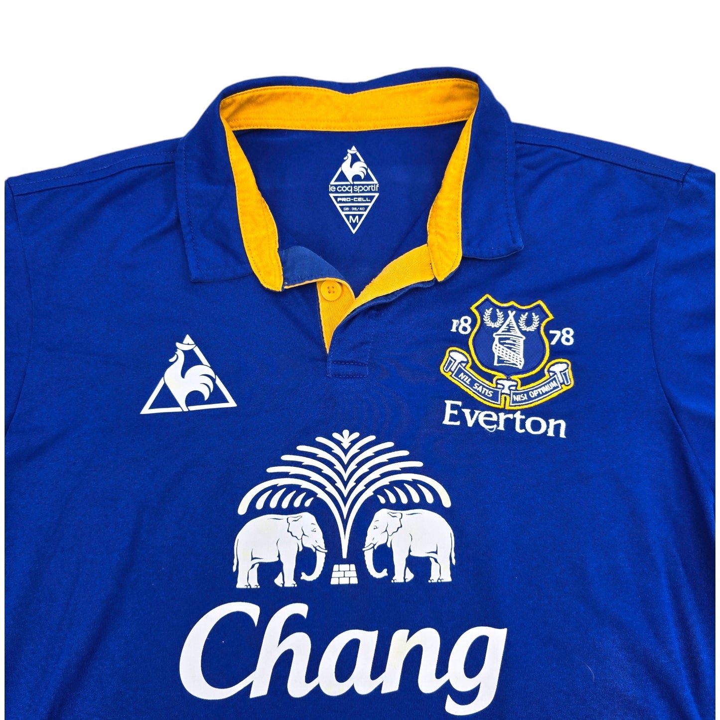 2011/12 Everton Home Football Shirt (M) Le Coq Sportif #8 Saha