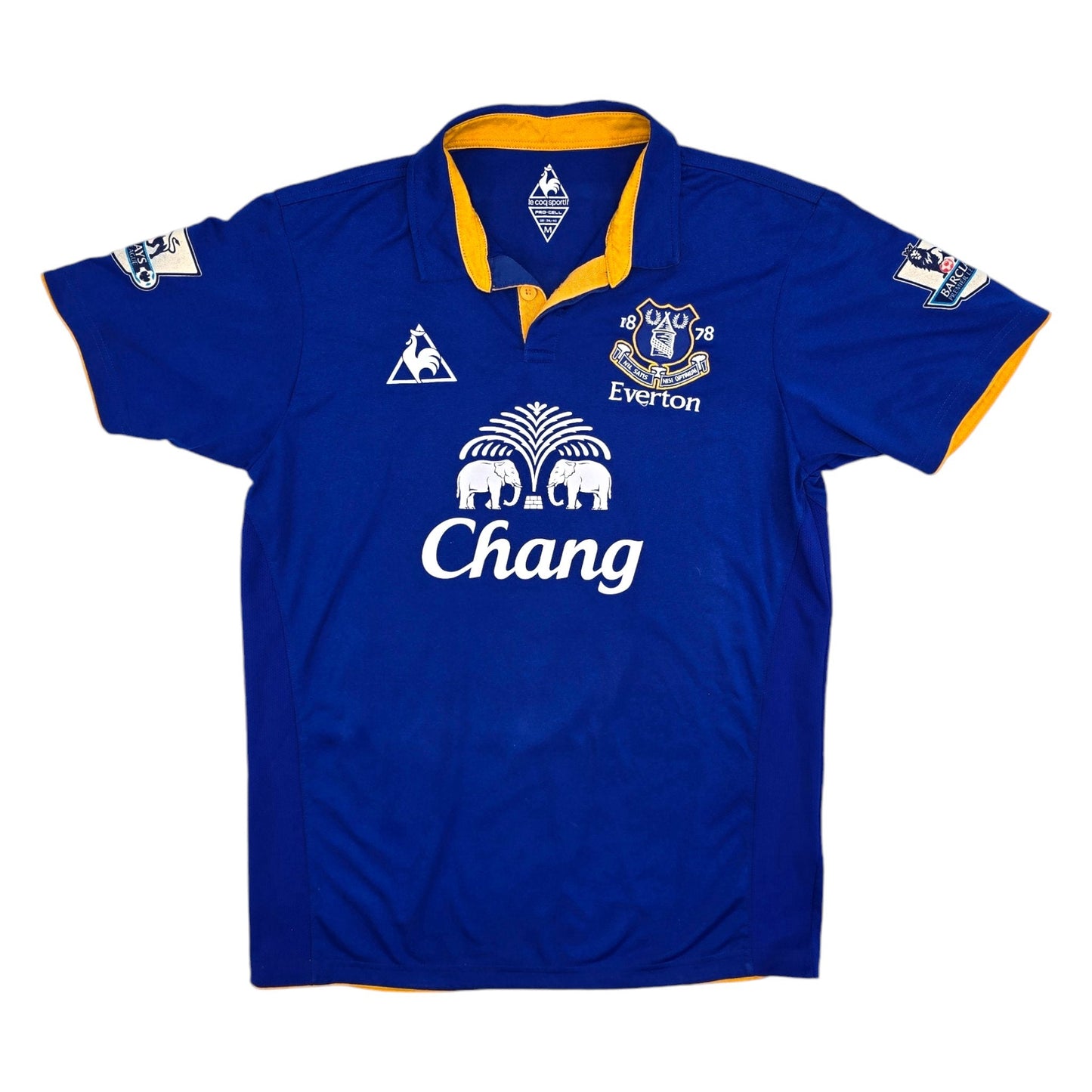 2011/12 Everton Home Football Shirt (M) Le Coq Sportif #8 Saha