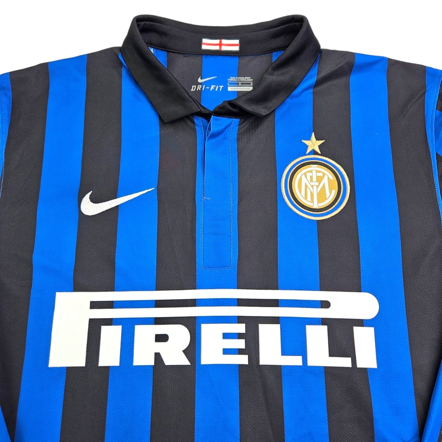 2011/12 Inter Milan Home Football Shirt (L) Nike #4 Zanetti
