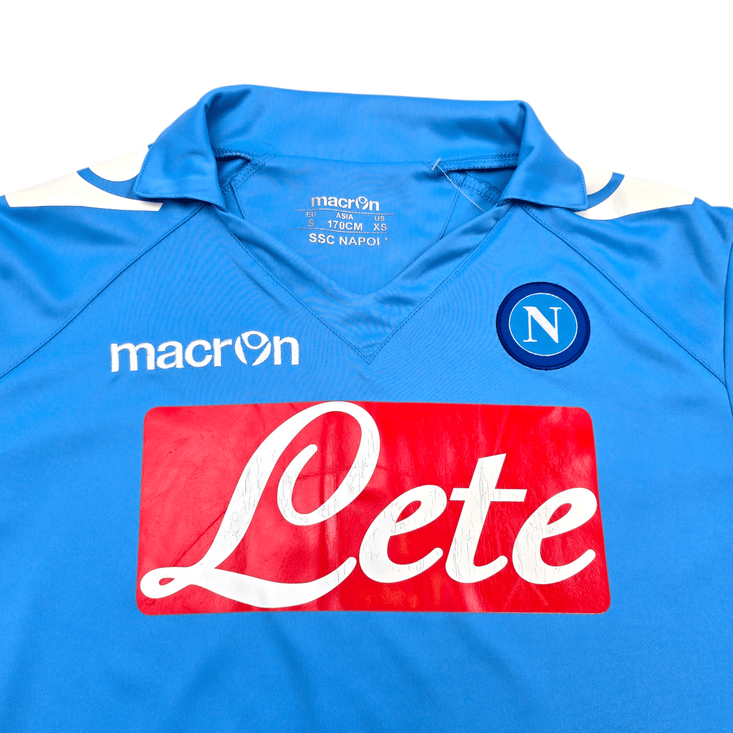 2011/12 Napoli Home Football Shirt (S) Macron #7 Cavani