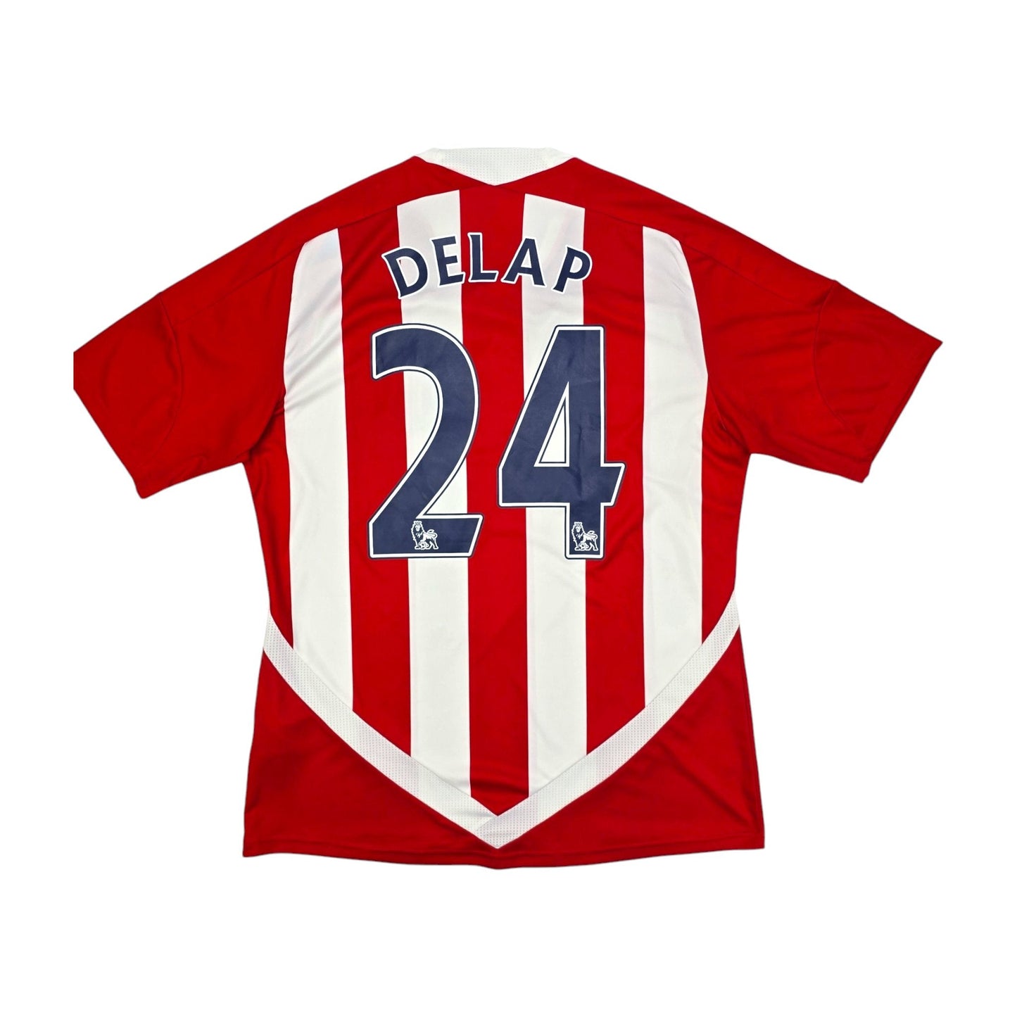 2011/12 Stoke City Home Football Shirt (L) Adidas #24 Delap
