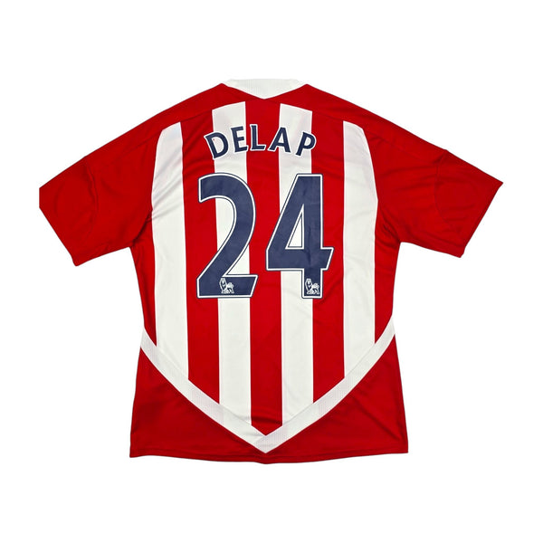 2011/12 Stoke City Home Football Shirt (L) Adidas #24 Delap
