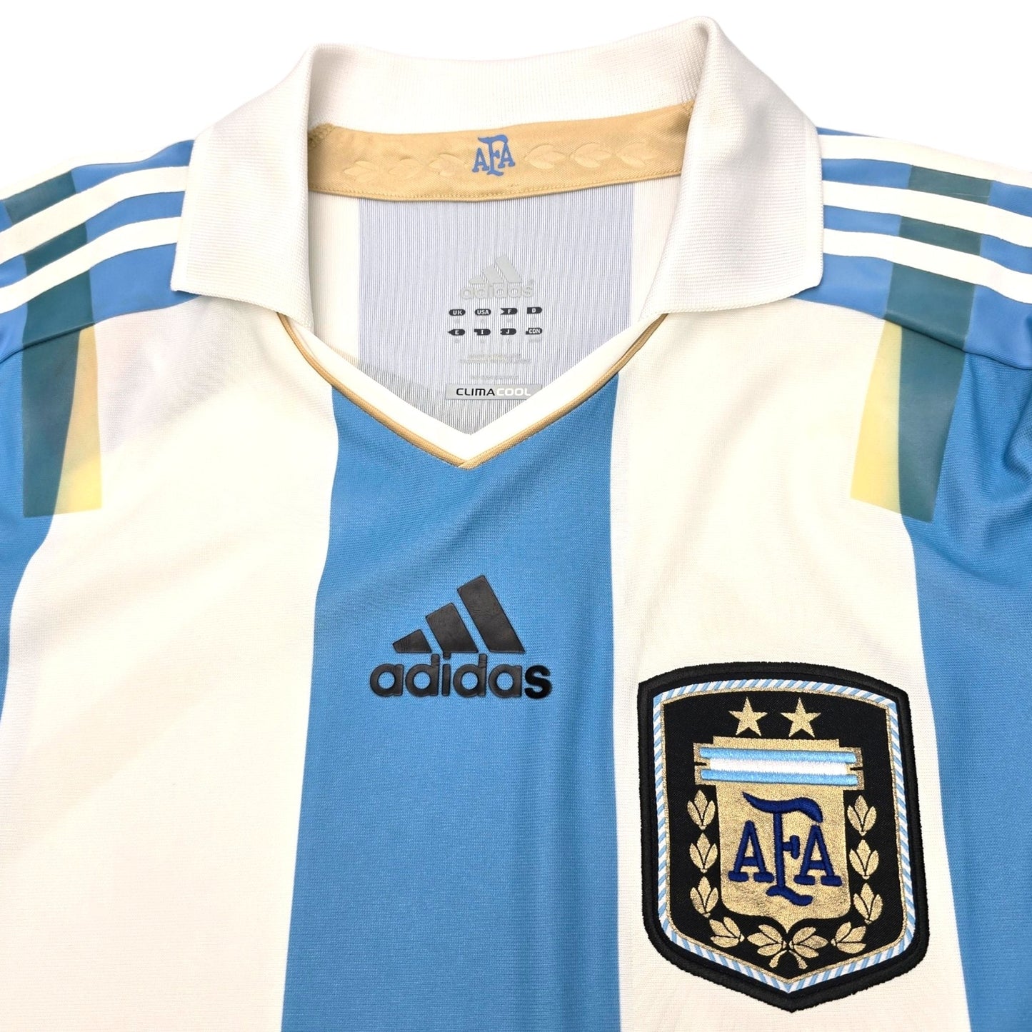 2011/13 Argentina Home Football Shirt (M) Adidas (Player Version/TechFit)