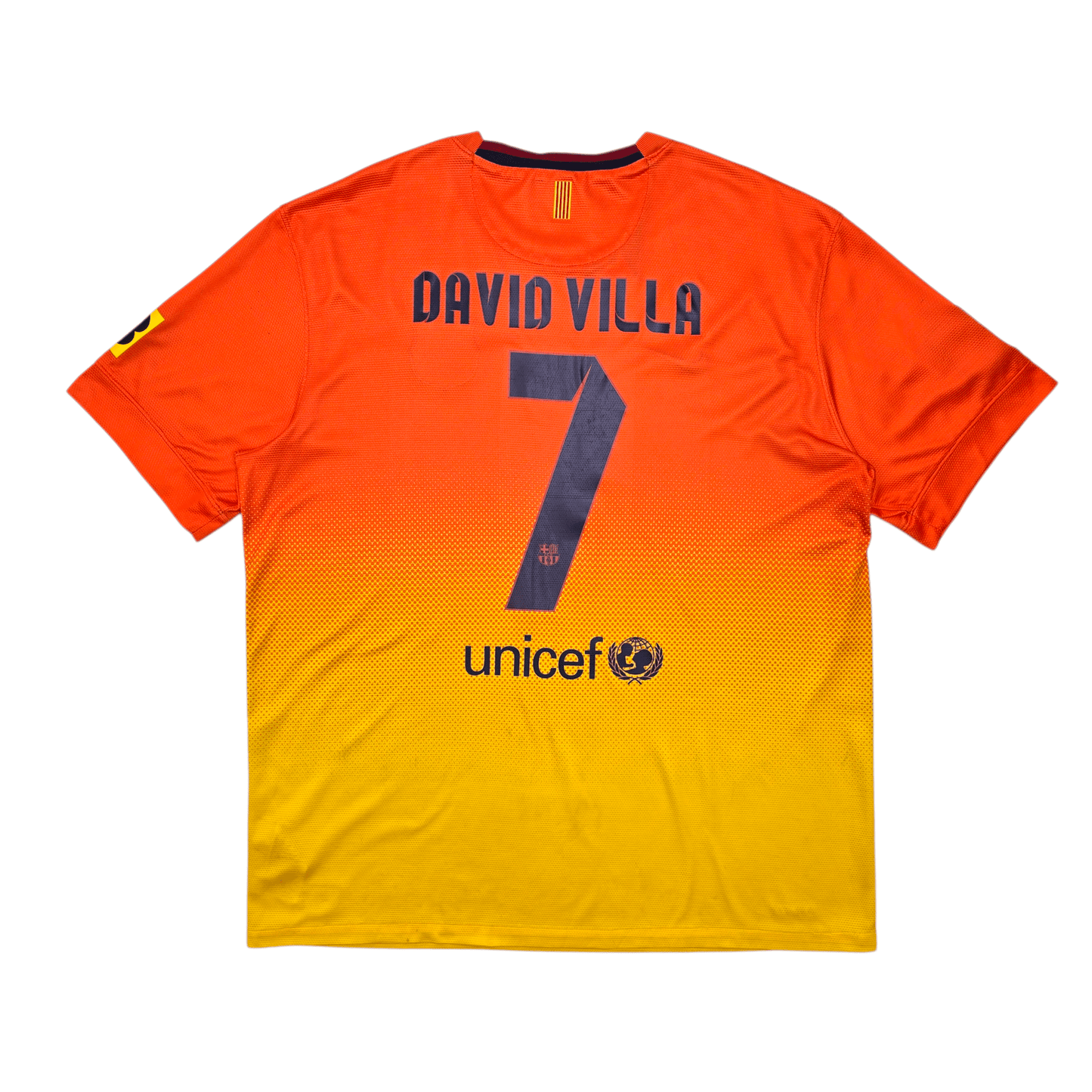 2012/13 Barcelona Away Football Shirt (XL) Nike #7 David Villa