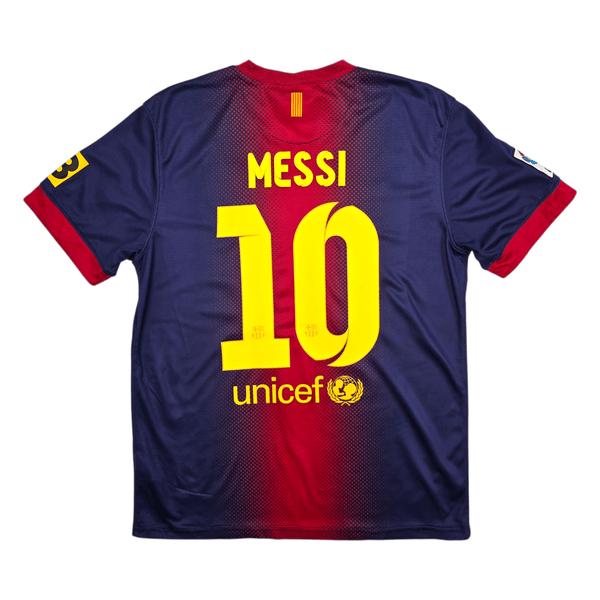 2012/13 Barcelona Home Football Shirt (M) Nike #10 Messi