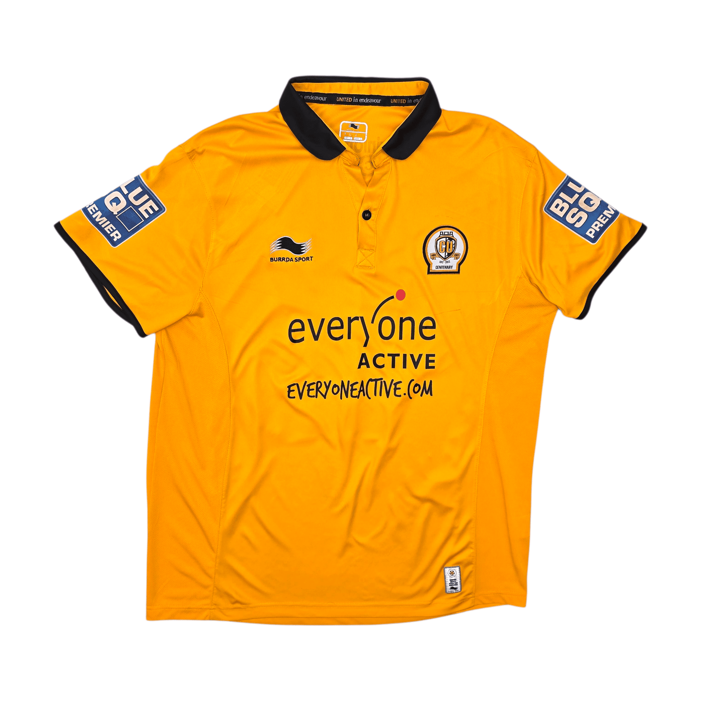 2012/13 Cambridge United Home Football Shirt (L) Burrda #16 Jarvis (Matchworn/Signed)