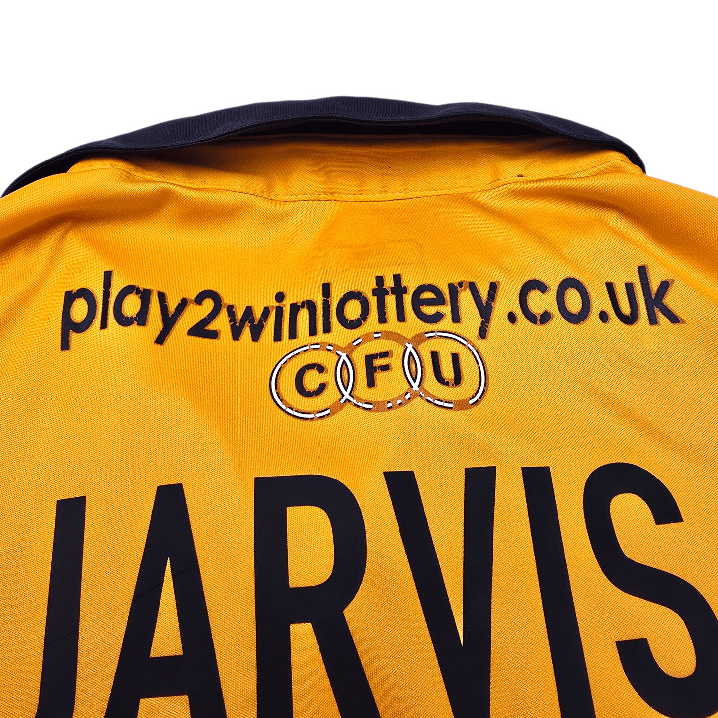 2012/13 Cambridge United Home Football Shirt (L) Burrda #16 Jarvis (Matchworn/Signed)