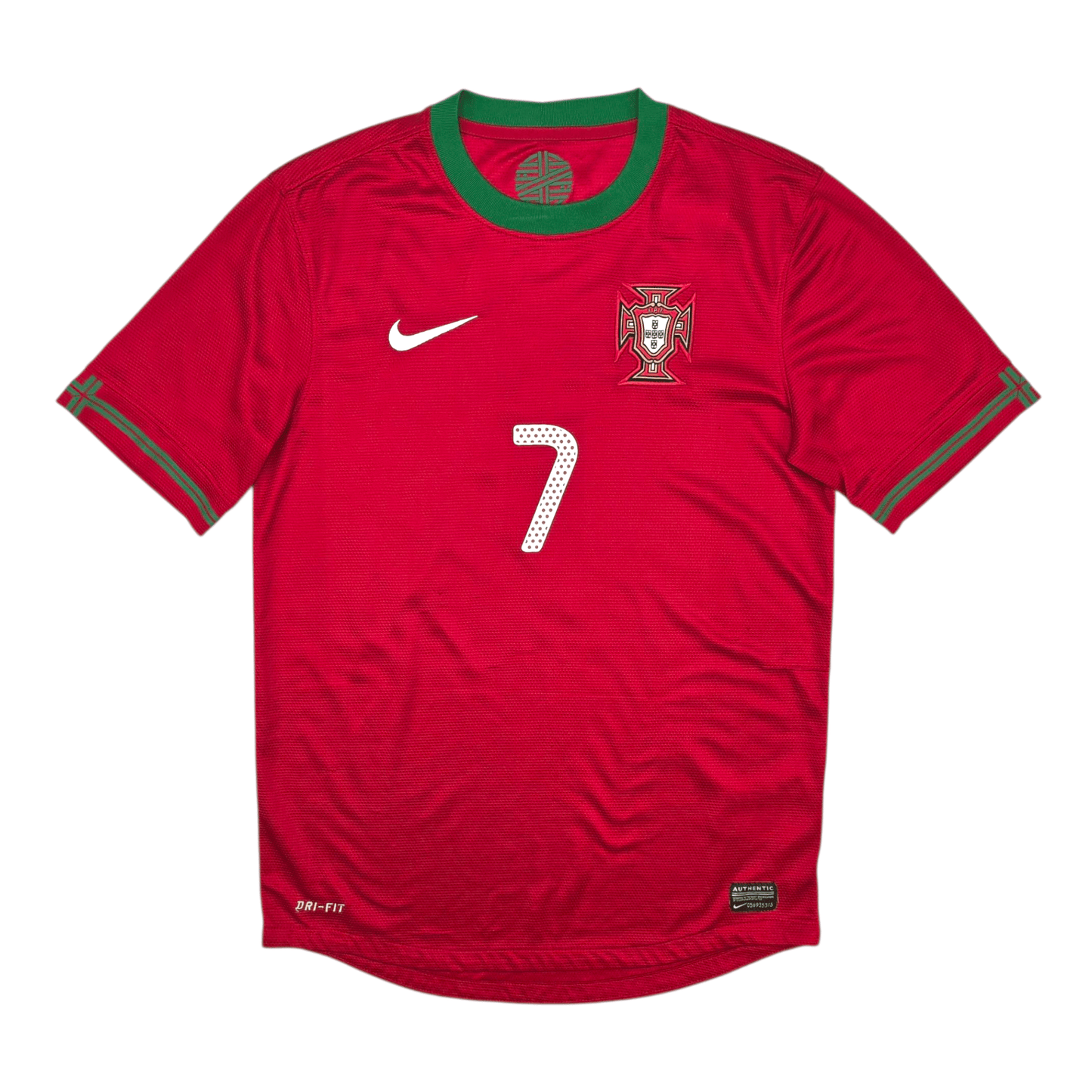 2012/13 Portugal Home Football Shirt (S) Nike #7 Ronaldo
