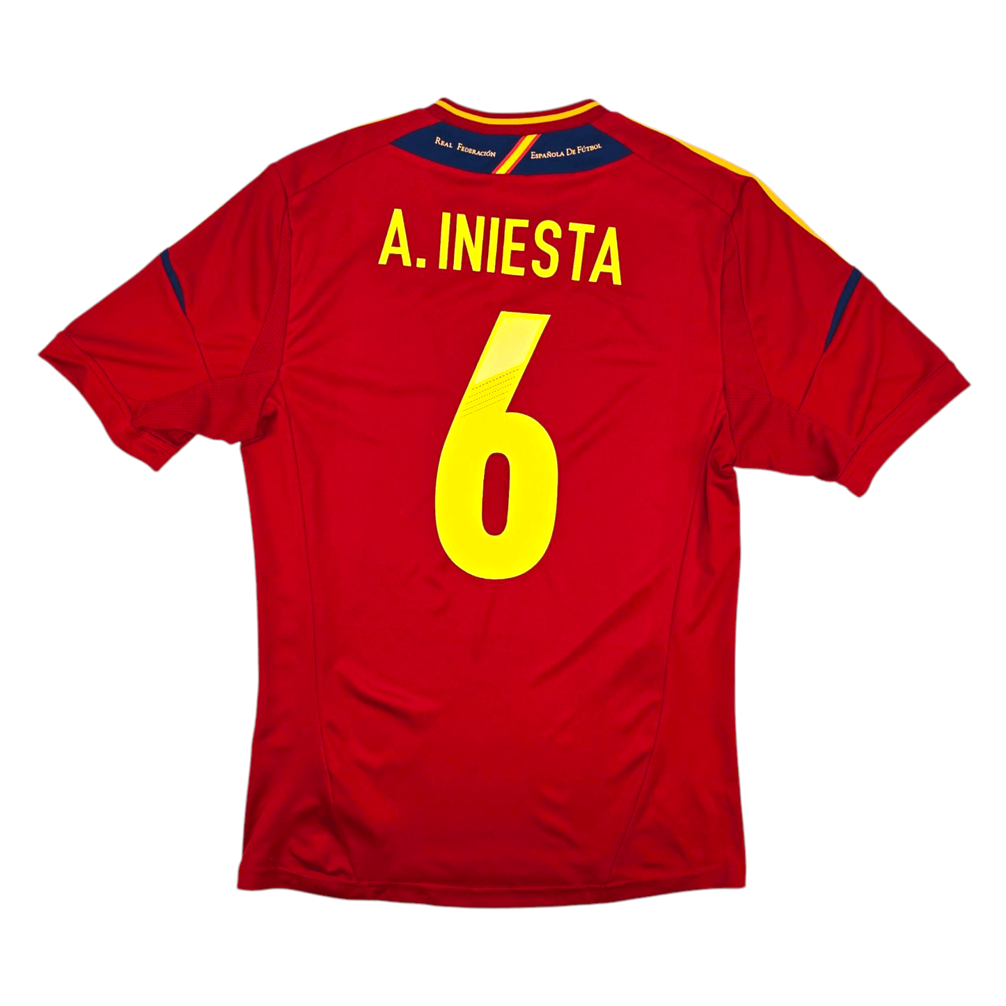 2012/13 Spain Home Football Shirt (M) Adidas #6 Iniesta