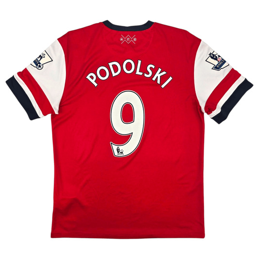 2012/14 Arsenal Home Football Shirt (M) Nike #9 Podolski