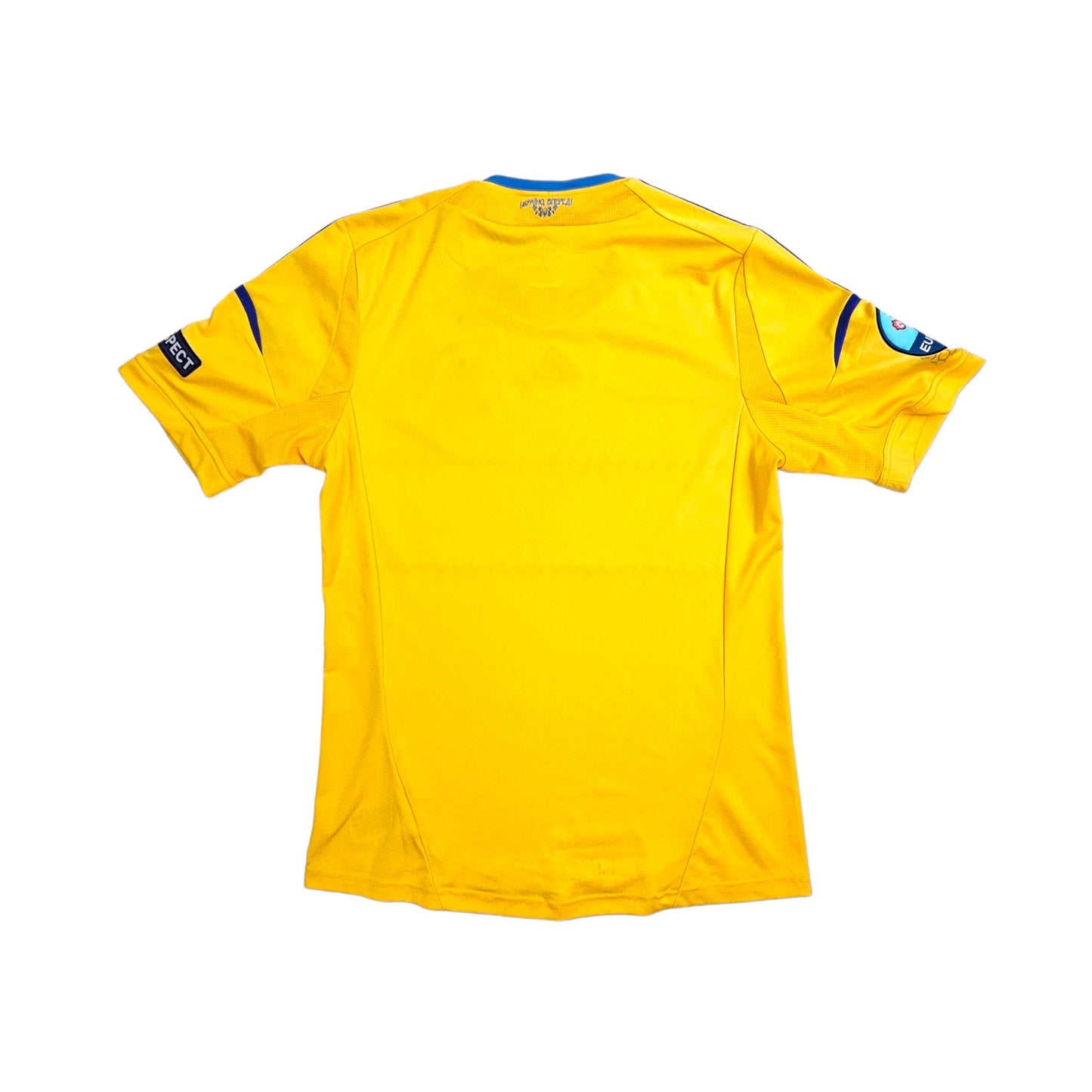 2012/14 Ukraine Home Football Shirt (M) Adidas (Euro 2012 Sleeve Patches)