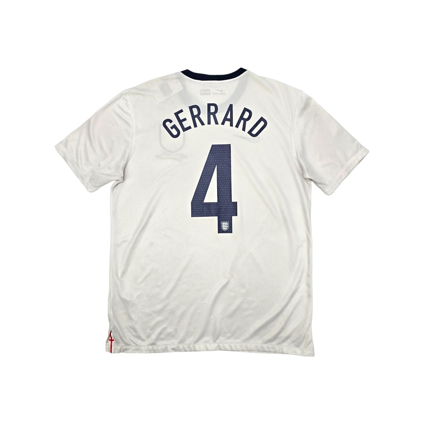 2013 England Home Football Shirt (L) Umbro #4 Gerrard (125 Yr Anniversary)