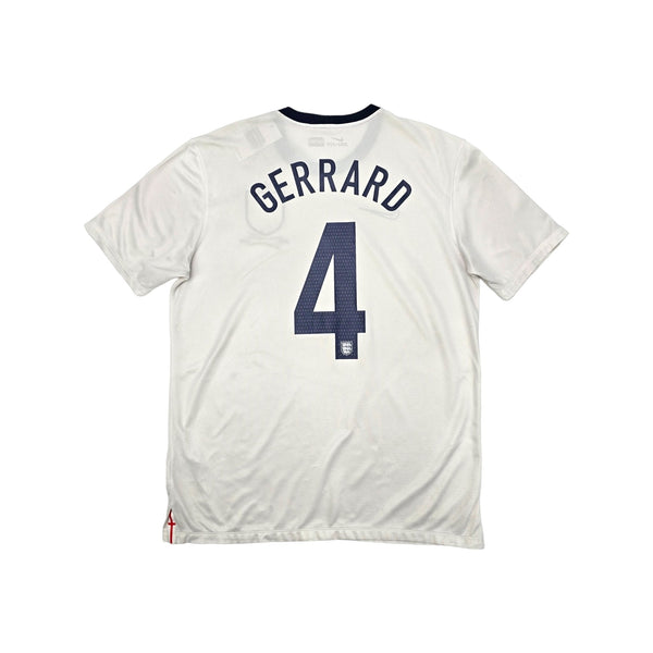 2013 England Home Football Shirt (L) Umbro #4 Gerrard (125 Yr Anniversary)