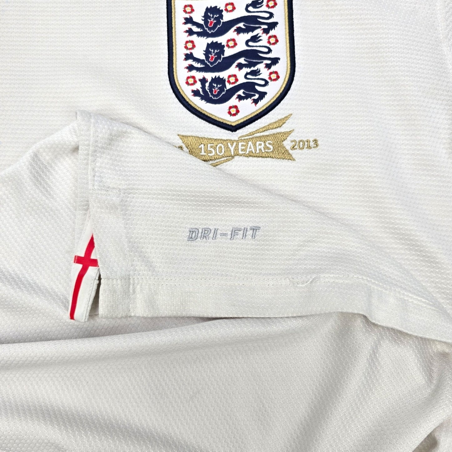 2013 England Home Football Shirt (L) Umbro #4 Gerrard (125 Yr Anniversary)