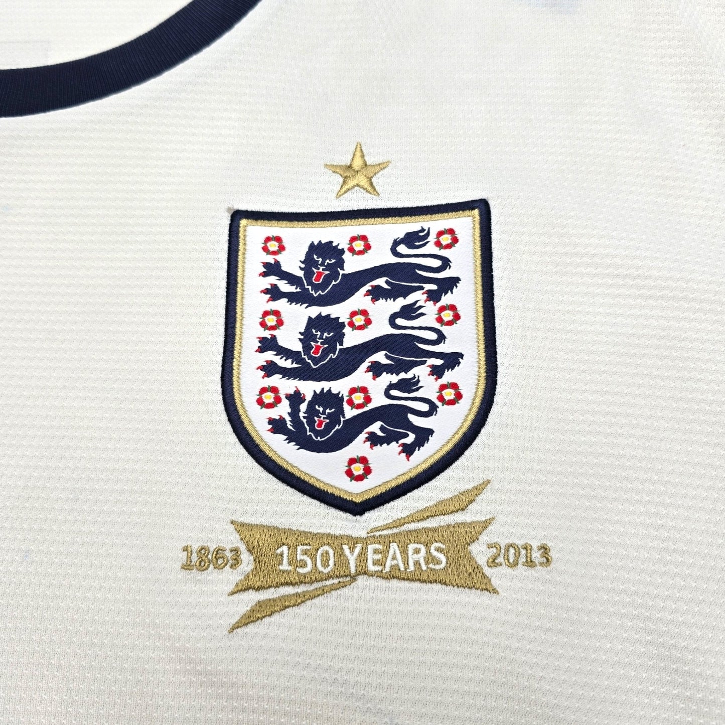 2013 England Home Football Shirt (L) Umbro #4 Gerrard (125 Yr Anniversary)