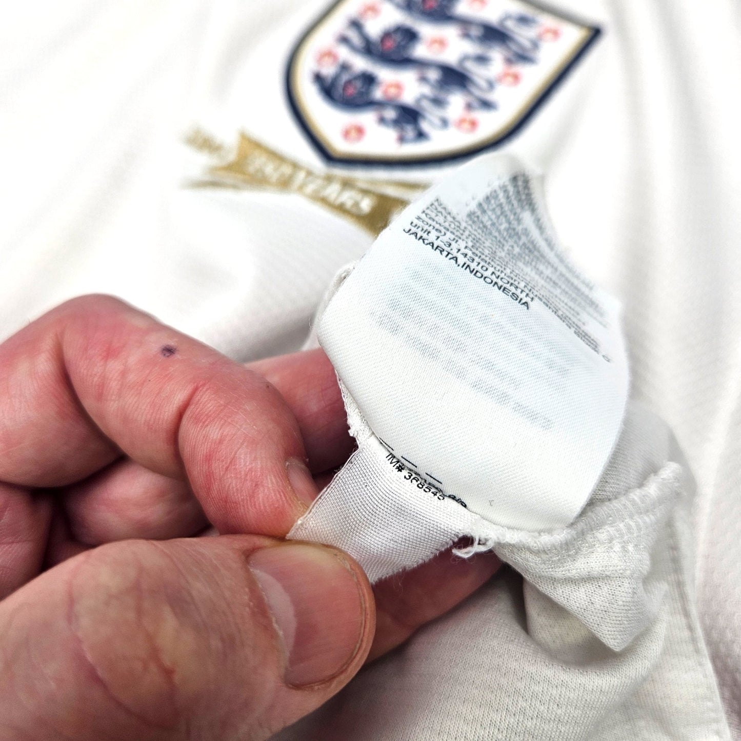 2013 England Home Football Shirt (L) Umbro #4 Gerrard (125 Yr Anniversary)