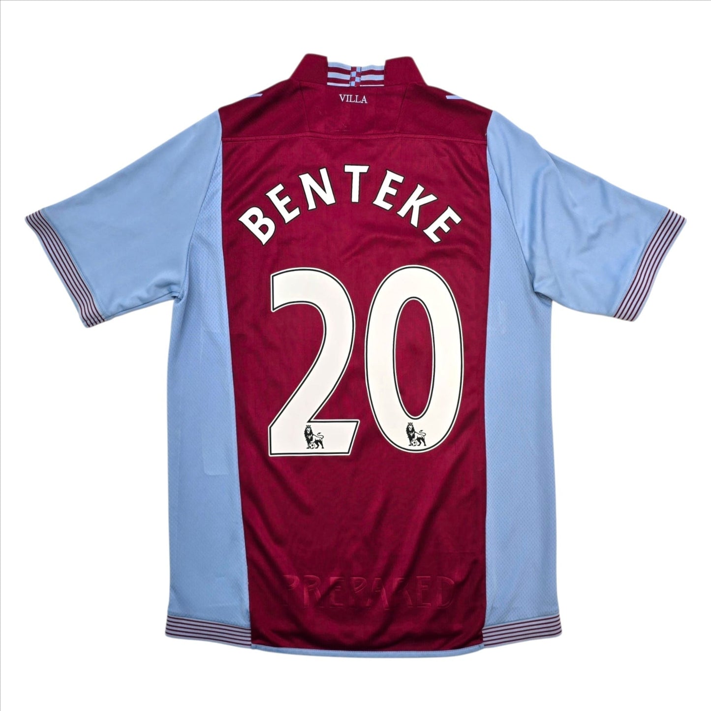 2013/14 Aston Villa Home Football Shirt (L) Macron #20 Benteke