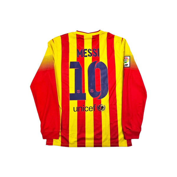 2013/14 Barcelona Away Football Shirt (M) Nike #10 Messi