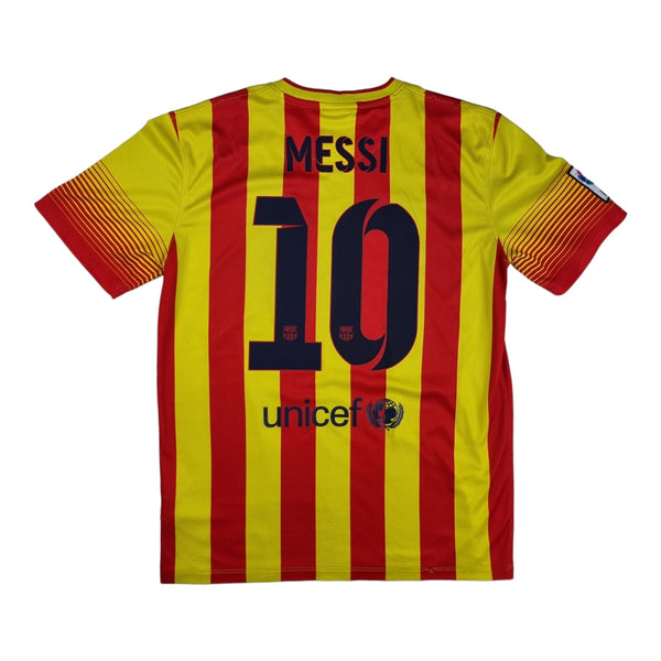 2013/14 Barcelona Away Football Shirt (M) Nike#10 Messi