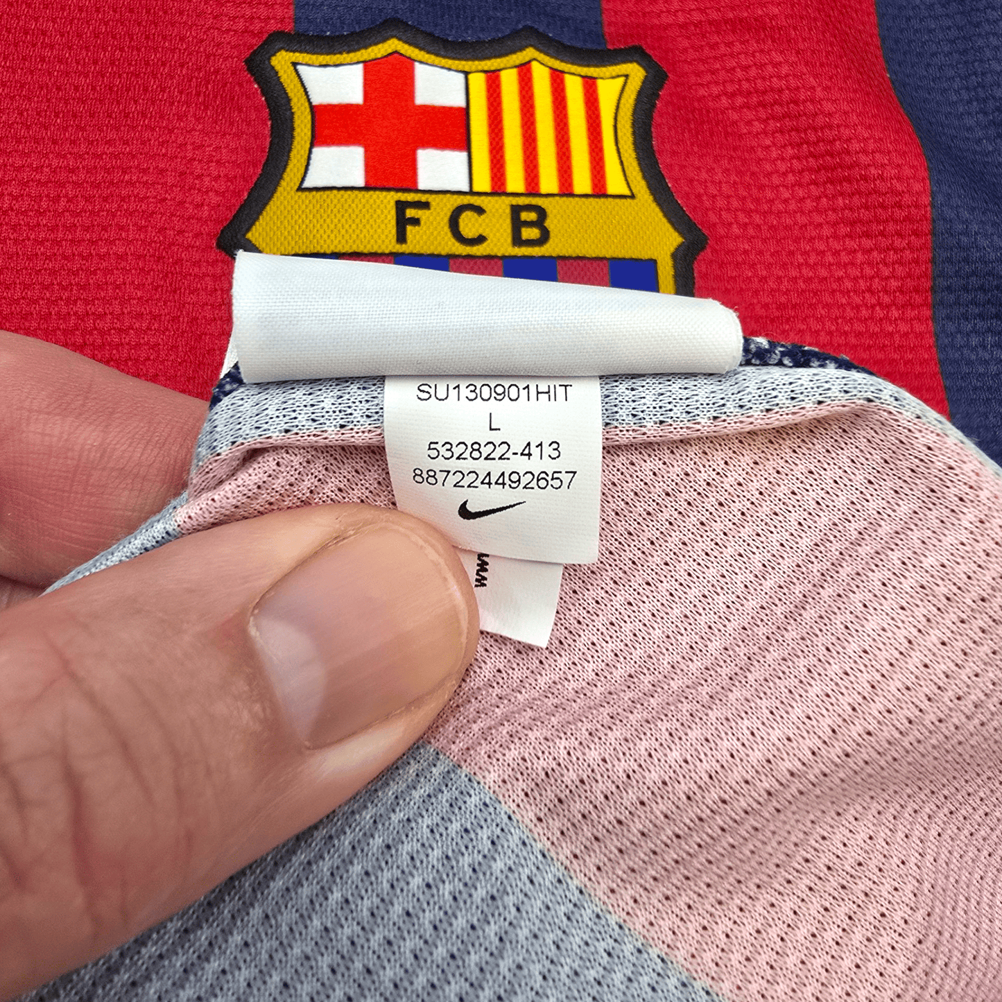 2013/14 Barcelona Home Football Shirt (L) Nike #6 Xavi