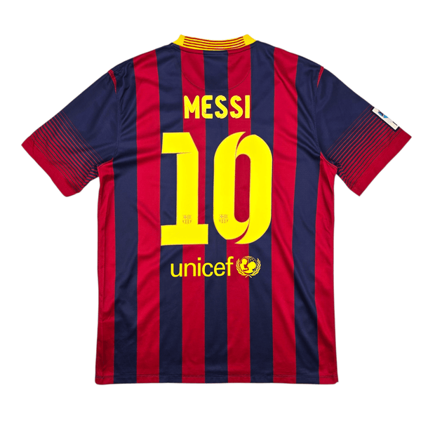 2013/14 Barcelona Home Football Shirt (M) Nike #10 Messi