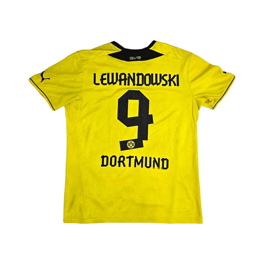 2013/14 Dortmund Home Football Shirt (M) Puma # 9 Lewandowski
