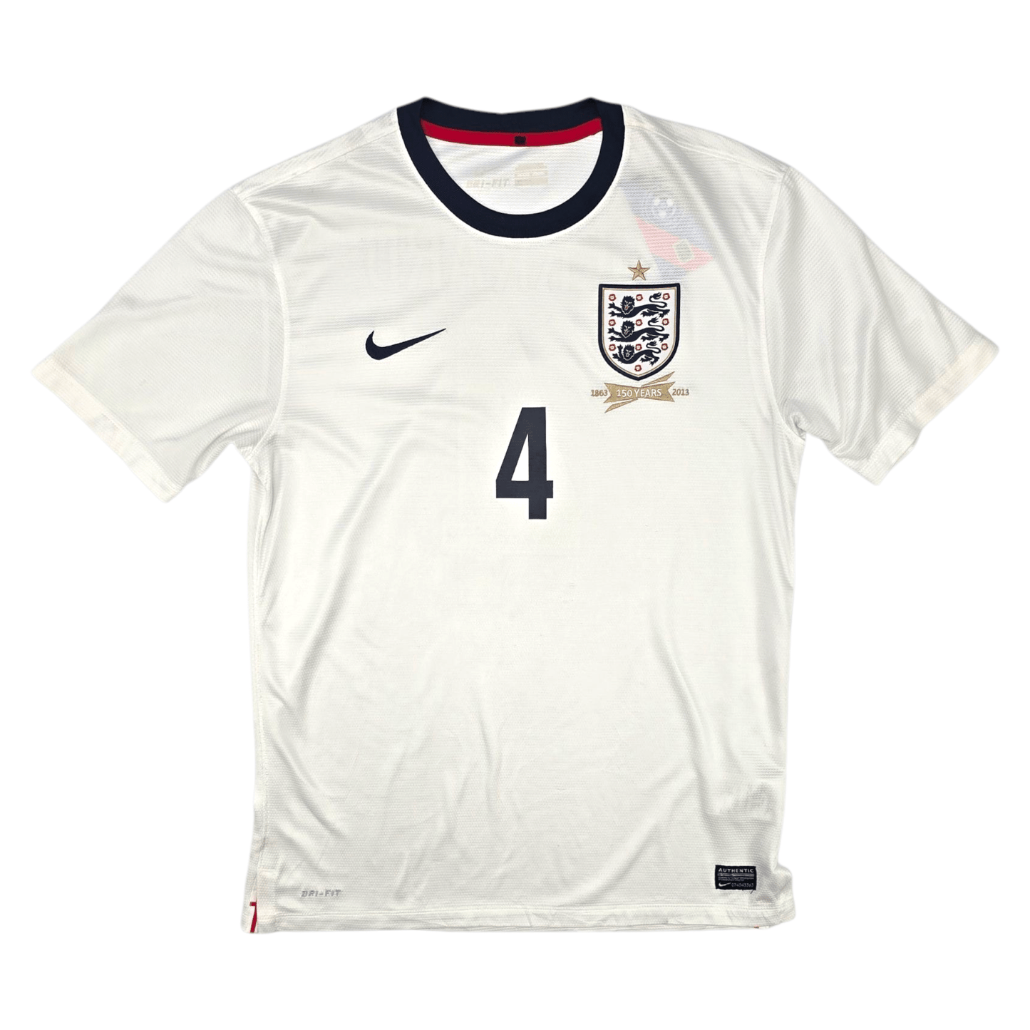 2013/14 England Home Football Shirt (M) Nike #4 Gerrard