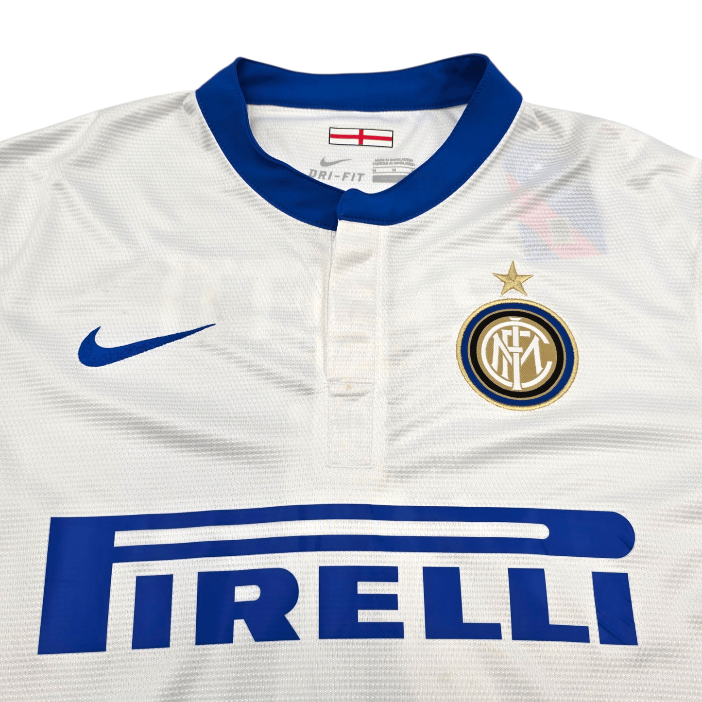 2013/14 Inter Milan Away Football Shirt (M) Nike #4 Zanetti