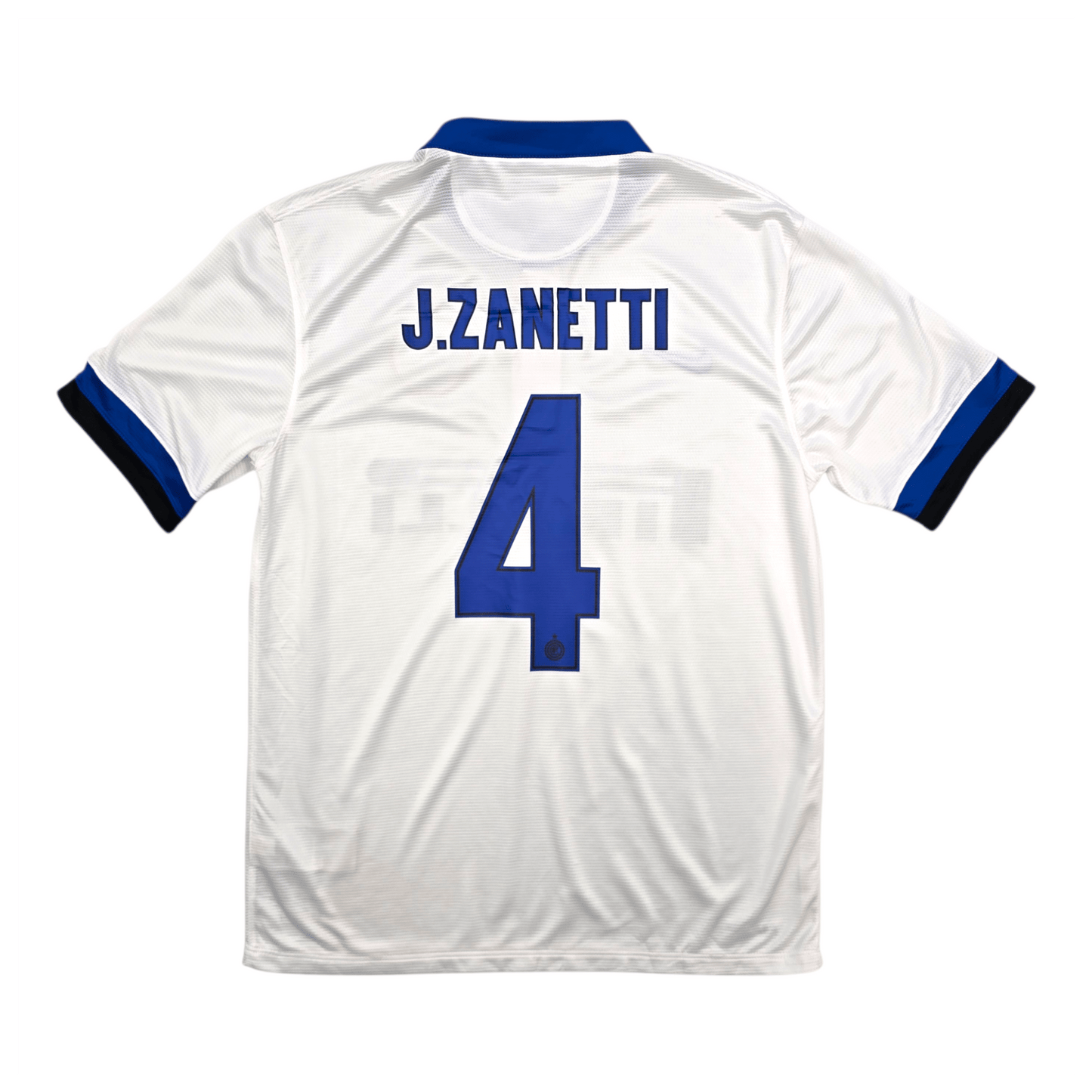 2013/14 Inter Milan Away Football Shirt (M) Nike #4 Zanetti
