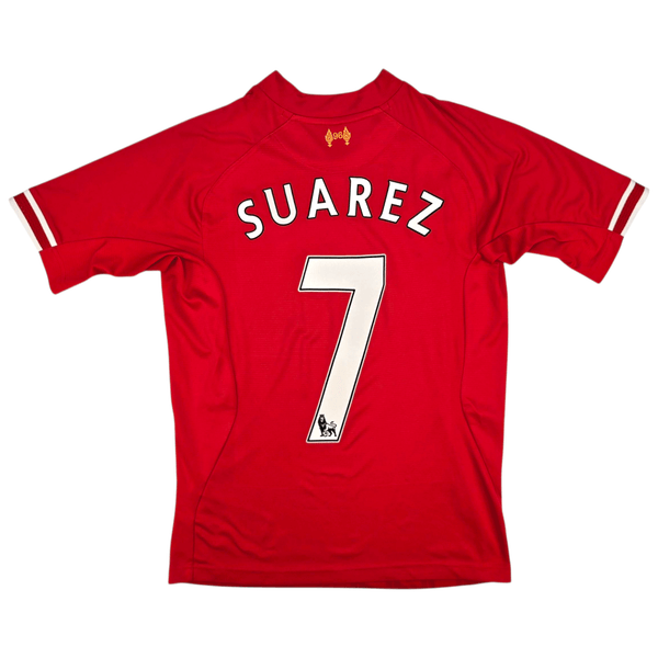 2013/14 Liverpool Home Football Shirt (S) Warrior #7 Suárez