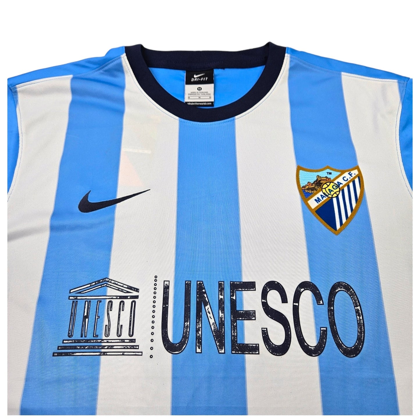 2013/14 Malaga Home Football Shirt (M) Nike
