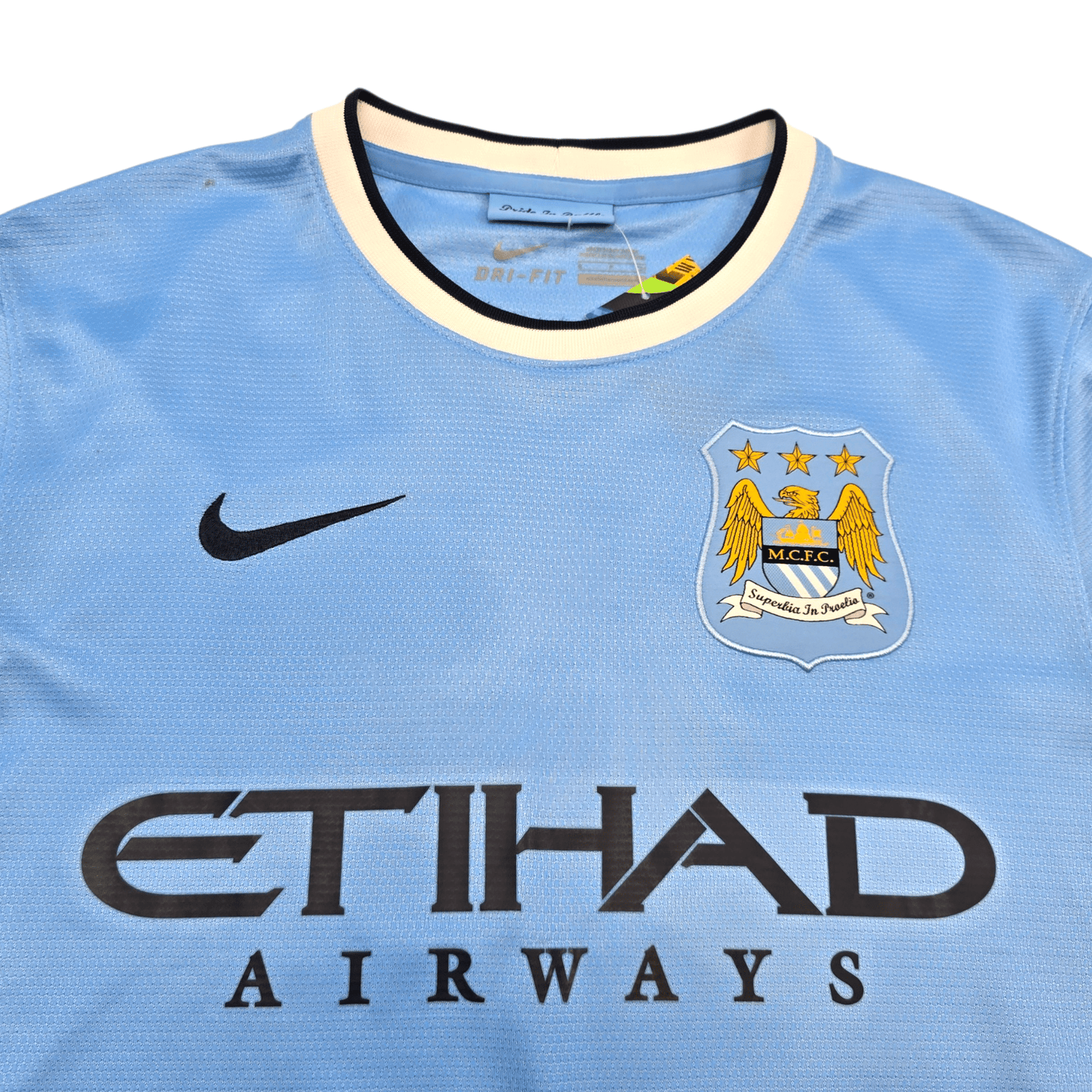 2013/14 Manchester City Home Football Shirt (S) Nike #25 Fernandinho