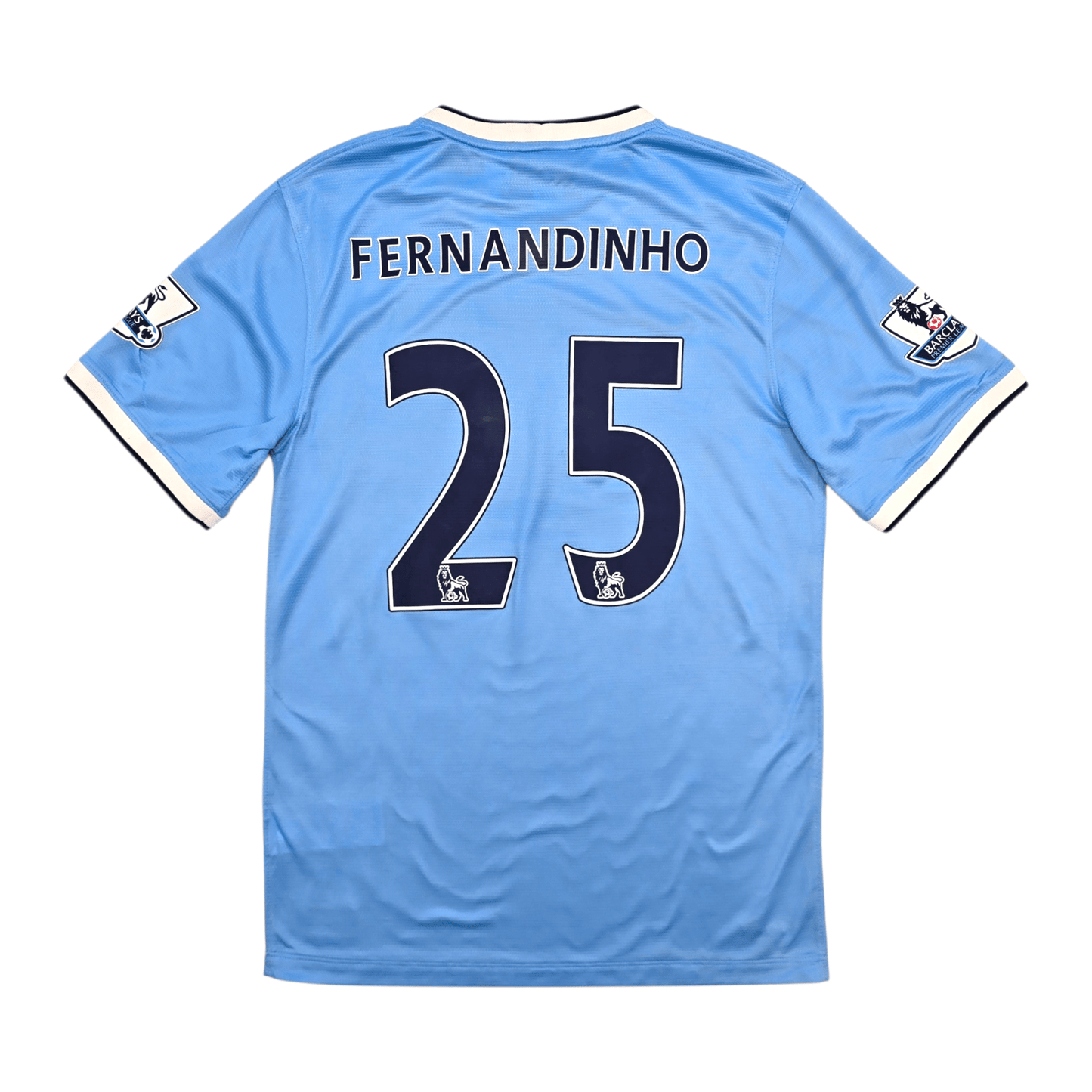 2013/14 Manchester City Home Football Shirt (S) Nike #25 Fernandinho