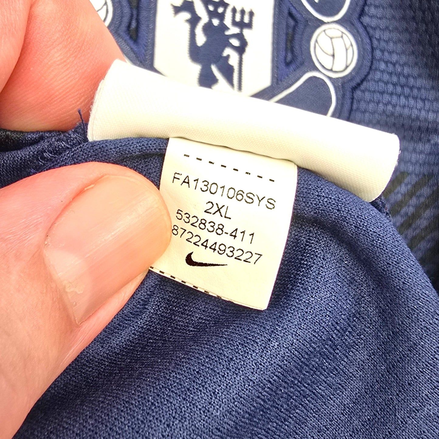 2013/14 Manchester United Away Football Shirt (2XL) Nike #15 Vidic