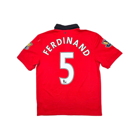 2013/14 Manchester United Home Football Shirt (M) Nike # 5 Ferdinand