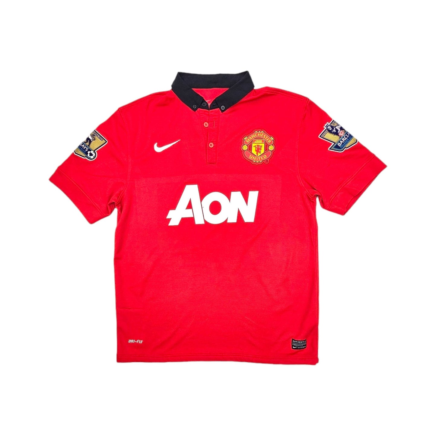 2013/14 Manchester United Home Football Shirt (M) Nike # 5 Ferdinand