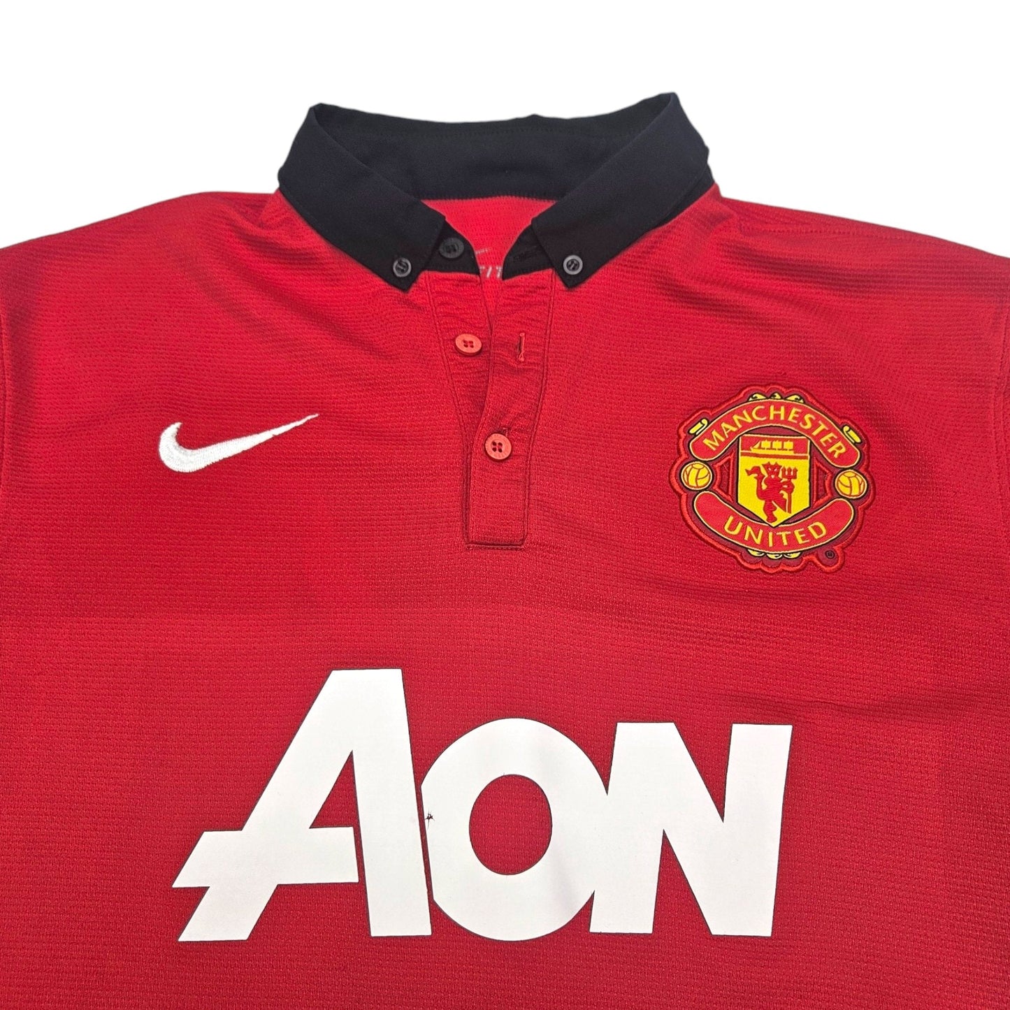 2013/14 Manchester United Home Football Shirt (M) Nike # 5 Ferdinand