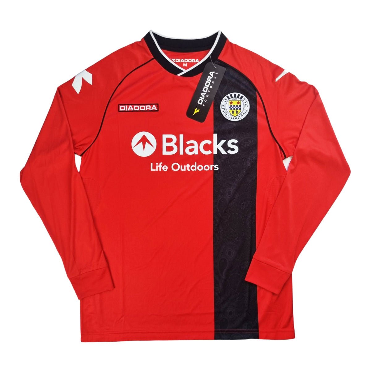 2013/14 St Mirren Long Sleeve Away Football Shirt (M) Diadora