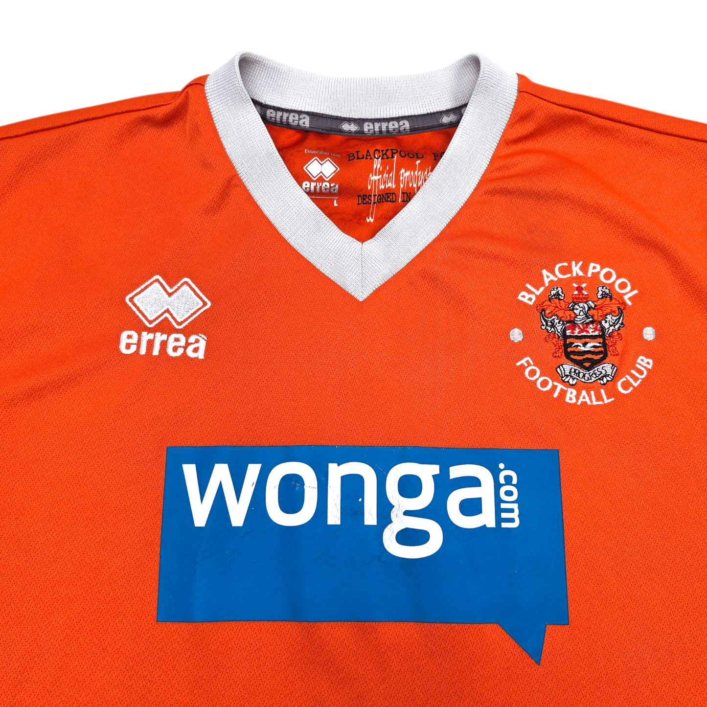 2013/15 Blackpool Home Football Shirt (L) Errea