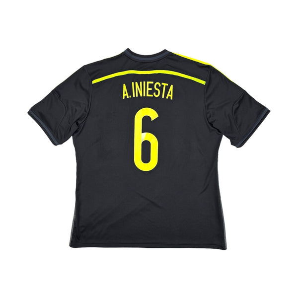 2013/15 Spain Away Football Shirt (XL) Adidas #6 Iniesta