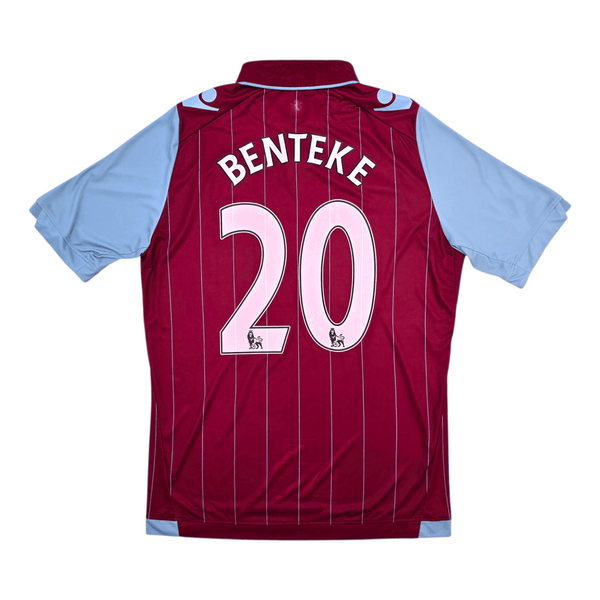 2014/15 Aston Villa Home Football Shirt (XL) Macron #20 Benteke
