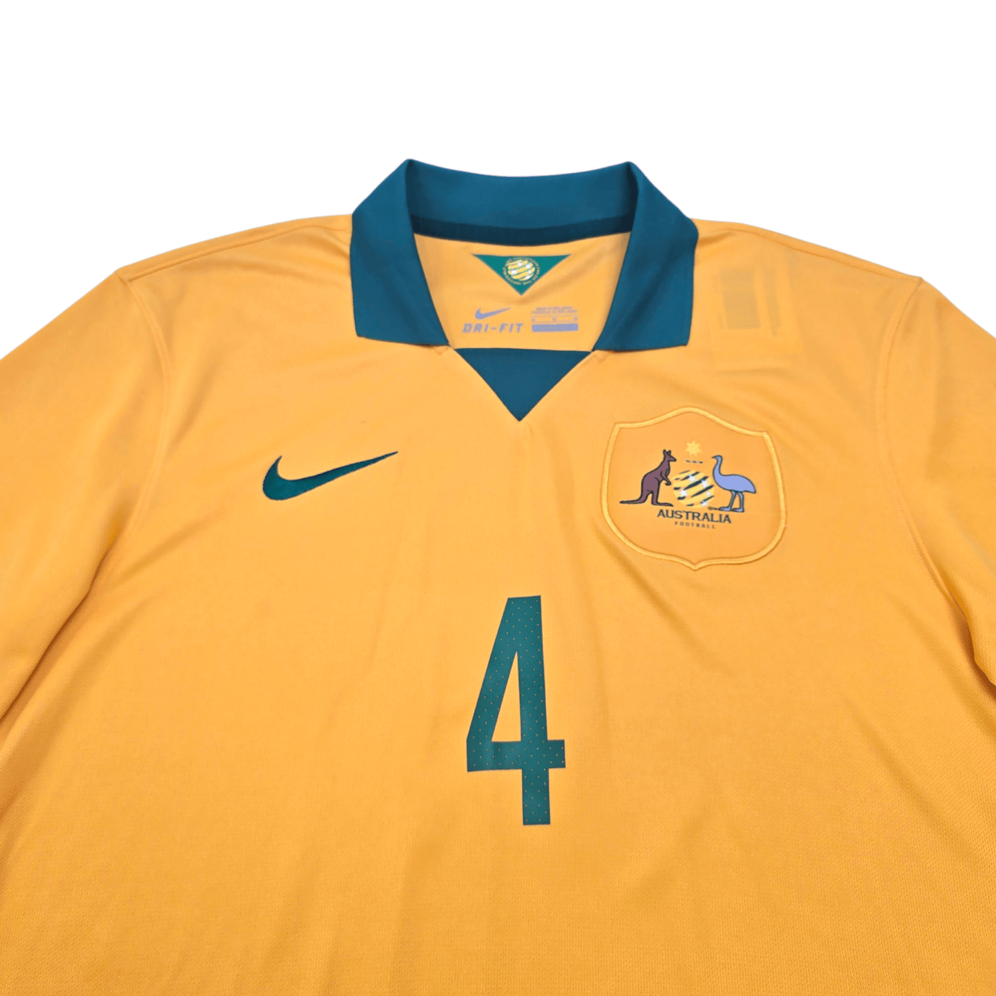 2014/15 Australia Home Football Shirt (M) Nike #4 Cahill