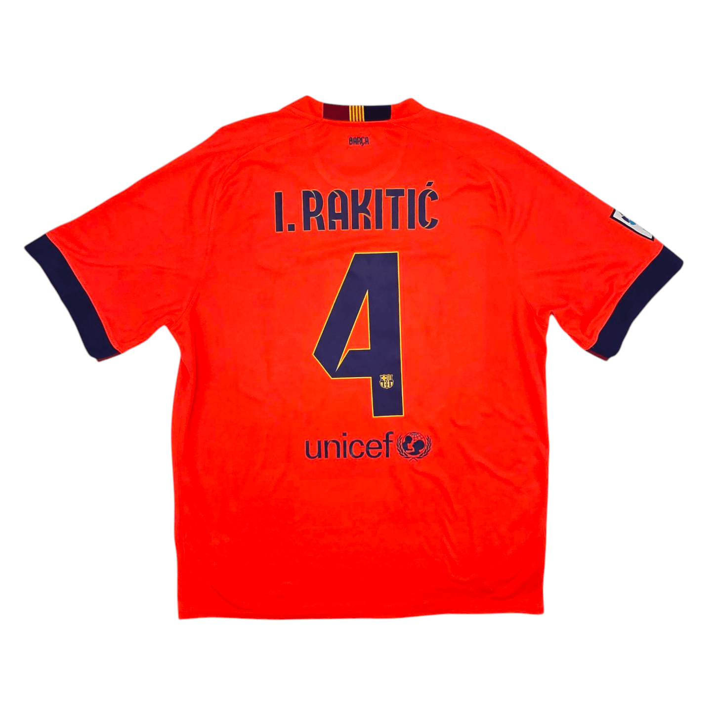 2014/15 Barcelona Away Football Shirt (XL) Nike #4 Rakitic