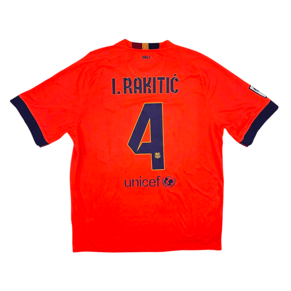 2014/15 Barcelona Away Football Shirt (XL) Nike #4 Rakitic