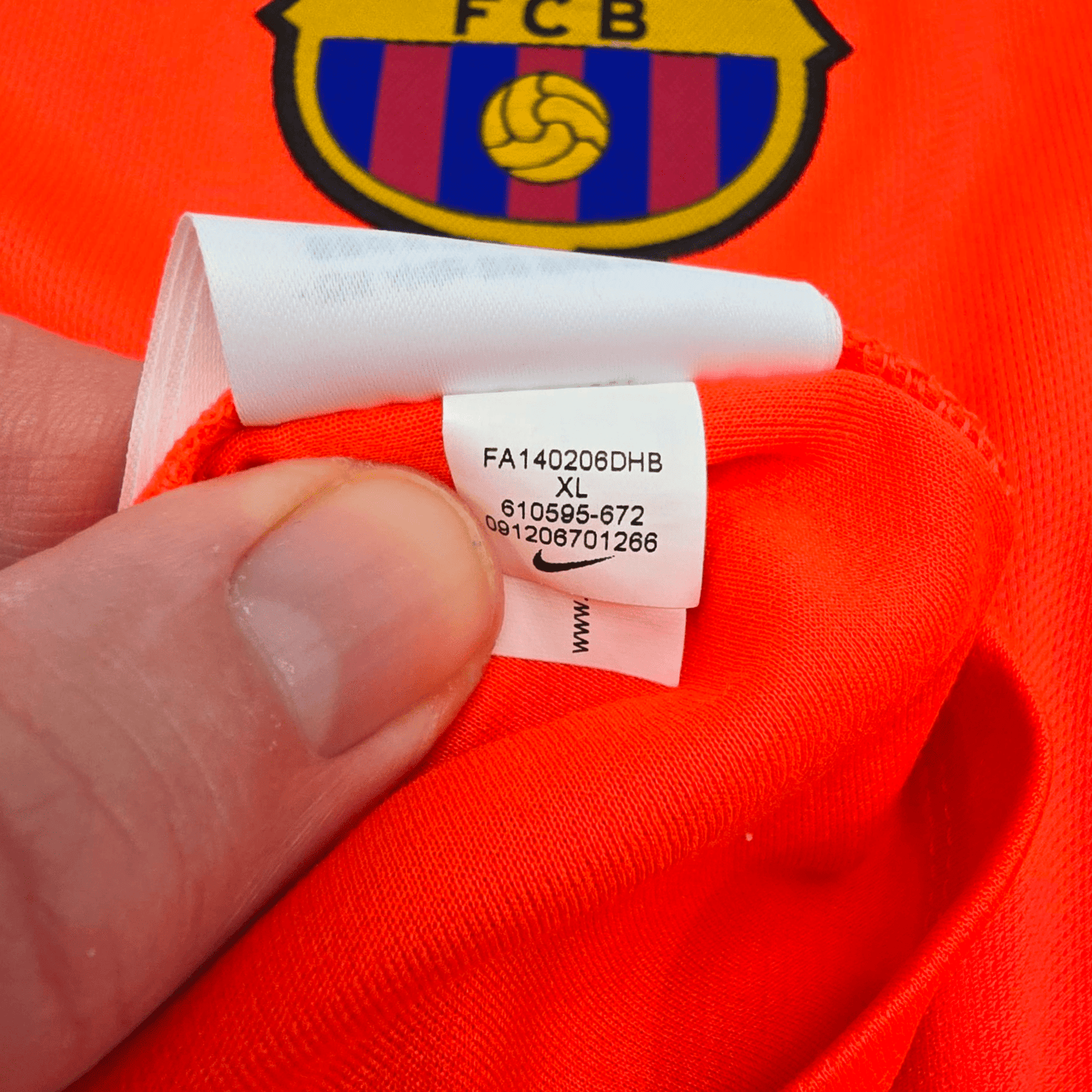 2014/15 Barcelona Away Football Shirt (XL) Nike #4 Rakitic